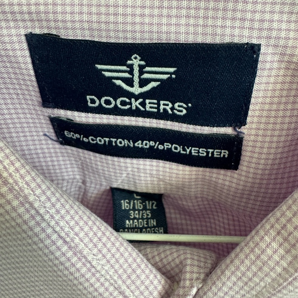 Dockers Men's Lavender Plaid Dress Shirt